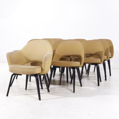 Eero Saarinen Eero Saarinen for Knoll Mid Century Bentwood Executive Dining Chairs Set of 12
