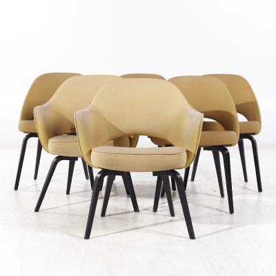 Eero Saarinen Eero Saarinen for Knoll Mid Century Bentwood Executive Dining Chairs Set of 6