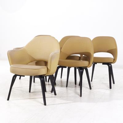 Eero Saarinen Eero Saarinen for Knoll Mid Century Bentwood Executive Dining Chairs Set of 6