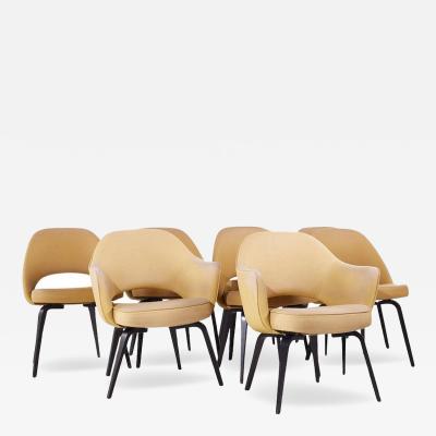 Eero Saarinen Eero Saarinen for Knoll Mid Century Bentwood Executive Dining Chairs Set of 8