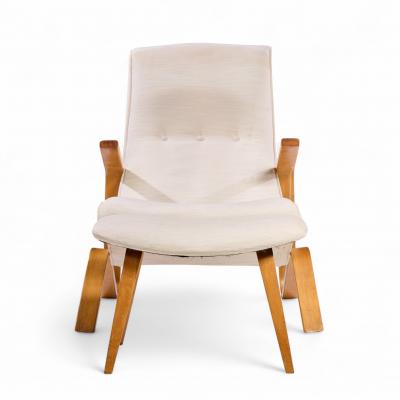 Eero Saarinen Eero Saarinen for Knoll Mid Century Grasshopper Lounge Chairs Pair and Ottoman
