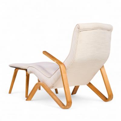 Eero Saarinen Eero Saarinen for Knoll Mid Century Grasshopper Lounge Chairs Pair and Ottoman