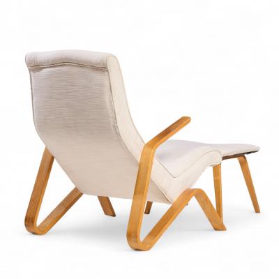 Eero Saarinen Eero Saarinen for Knoll Mid Century Grasshopper Lounge Chairs Pair and Ottoman