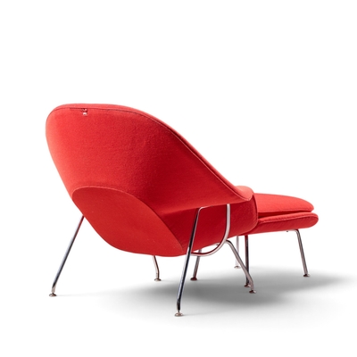 Eero Saarinen Eero Saarinen for Knoll Mid Century Medium Womb Chairs Pair with Ottoman