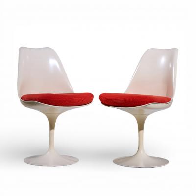 Eero Saarinen Eero Saarinen for Knoll Mid Century Tulip Side Chair Pair