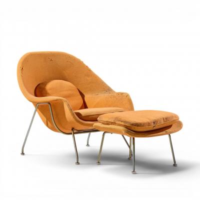 Eero Saarinen Eero Saarinen for Knoll Mid Century Womb Chair with Ottoman