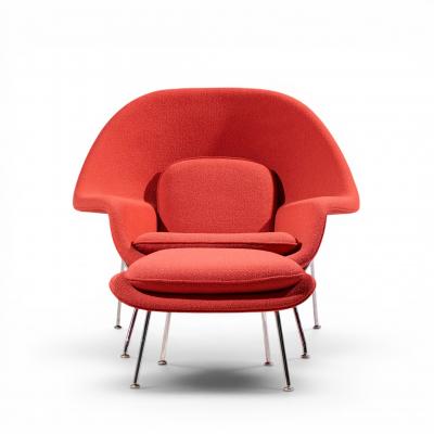 Eero Saarinen Eero Saarinen for Knoll Mid Century Womb Chair with Ottoman