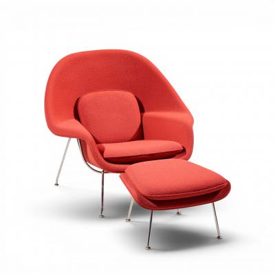 Eero Saarinen Eero Saarinen for Knoll Mid Century Womb Chair with Ottoman