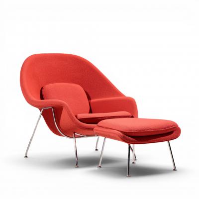 Eero Saarinen Eero Saarinen for Knoll Mid Century Womb Chair with Ottoman
