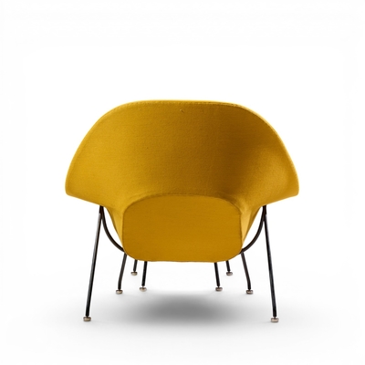 Eero Saarinen Eero Saarinen for Knoll Mid Century Womb Lounge Chairs with Ottomans Pair