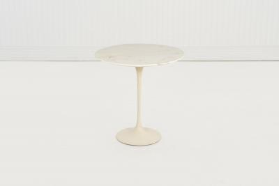 Eero Saarinen Eero Saarinen for Knoll Tulip Side Table c 1960 Early Carrara Marble Top