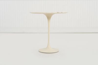 Eero Saarinen Eero Saarinen for Knoll Tulip Side Table c 1960 Early Carrara Marble Top