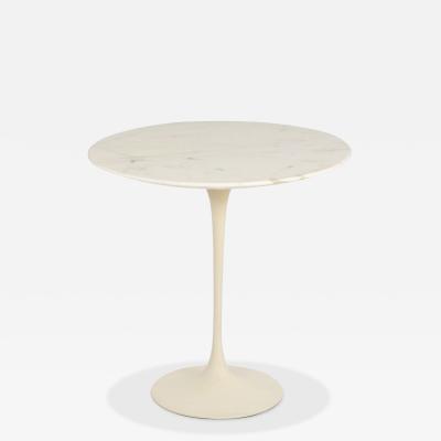 Eero Saarinen Eero Saarinen for Knoll Tulip Side Table c 1960 Early Carrara Marble Top