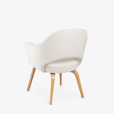 Eero Saarinen Knoll Saarinen Executive Arm Chairs in Italian Boucl Oak Legs Set of 6