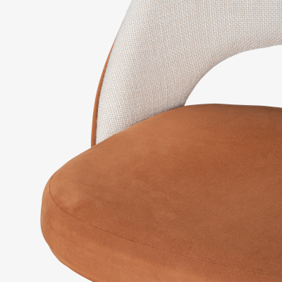 Eero Saarinen Knoll Saarinen Executive Armless Chair in Weave and Ultrasuede Swivel Base