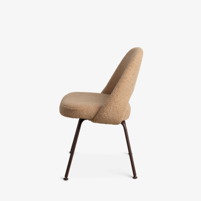 Eero Saarinen Knoll Saarinen Executive Armless Chairs in Boucl Bronze Coated Legs