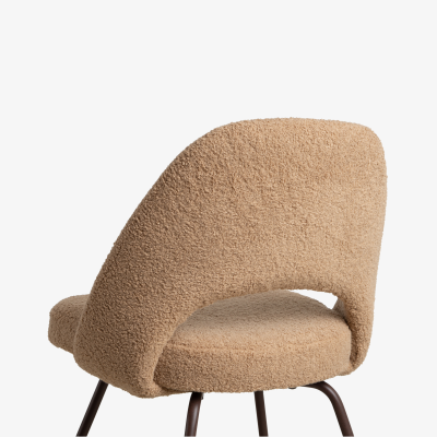 Eero Saarinen Knoll Saarinen Executive Armless Chairs in Boucl Bronze Coated Legs