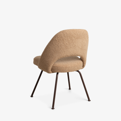 Eero Saarinen Knoll Saarinen Executive Armless Chairs in Boucl Bronze Coated Legs Set of 6