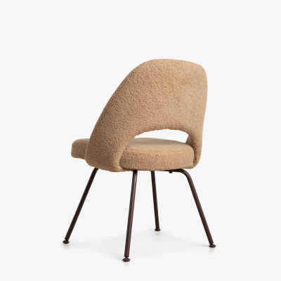 Eero Saarinen Knoll Saarinen Executive Armless Chairs in Boucl Bronze Coated Legs Set of 6