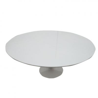 Eero Saarinen Knoll Saarinen Table with Custom Ice White Ceramic Top