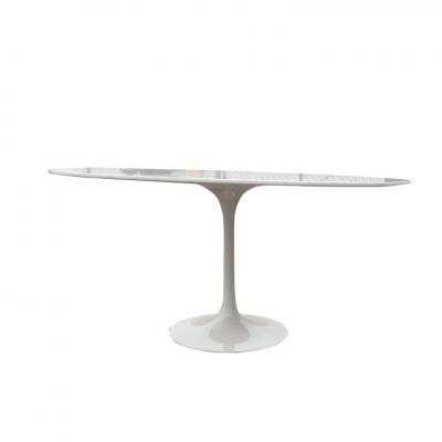 Eero Saarinen Knoll Saarinen Table with Custom Ice White Ceramic Top