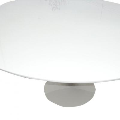 Eero Saarinen Knoll Saarinen Table with Custom Ice White Ceramic Top