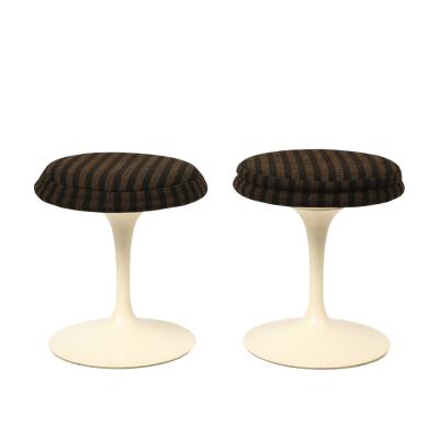 Eero Saarinen Pair Eero Saarinen Knoll Tulip Swivel Stools Mid Century Modern Signed 1978