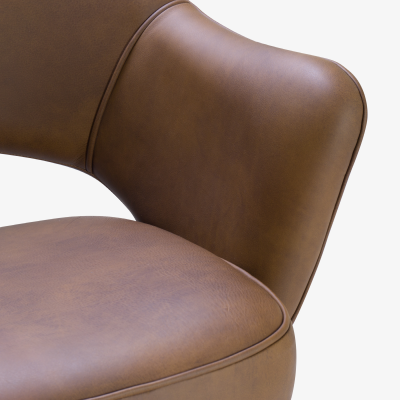 Eero Saarinen Saarinen Executive Arm Chair in Leather Swivel Base