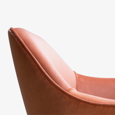 Eero Saarinen Saarinen Executive Arm Chairs in Rust Velvet 24k Gold Edition