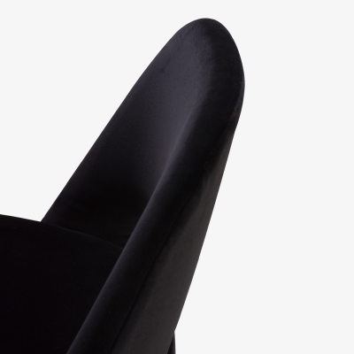 Eero Saarinen Saarinen Executive Armless Chairs Black Edition Set of 6