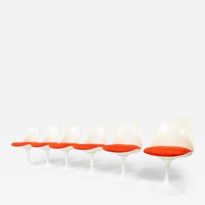 Eero Saarinen Set of 6 Tulip Chairs by Eero Saarinen For Knoll 1960s