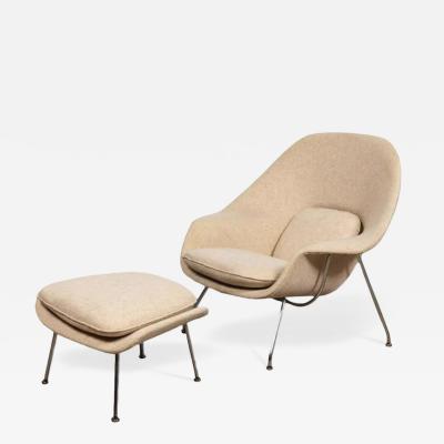 Eero Saarinen VINTAGE MID CENTURY EERO SAARINEN FOR KNOLL WOMB LOUNGE CHAIR OTTOMAN 1960S