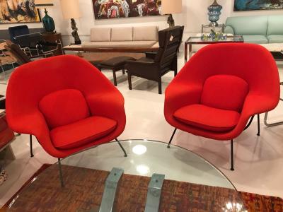 Eero Saarinen Womb chairs pair