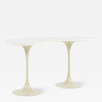 Eero Saarinen for Knoll Style Mid Century Oval Tulip Tables A Pair