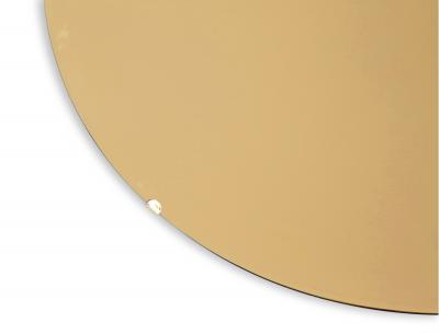 Effetto Vetro Contemporary Sculptural Round Concave Mirror in Amber by Effetto Vetro