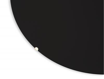 Effetto Vetro Contemporary Sculptural Round Concave Mirror in Black by Effetto Vetro