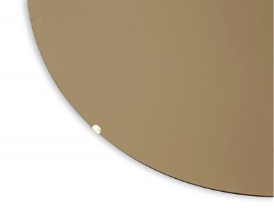 Effetto Vetro Contemporary Sculptural Round Concave Mirror in Bronze by Effetto Vetro