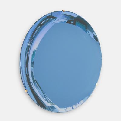 Effetto Vetro Contemporary Sculptural Round Concave Mirror in Bronze by Effetto Vetro