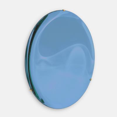 Effetto Vetro Contemporary Sculptural Round Concave Mirror in Bronze by Effetto Vetro
