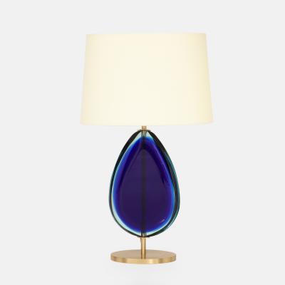 Effetto Vetro Effetto Vetro Contemporary Pair of Table Lamps in Glass and Satin Brass