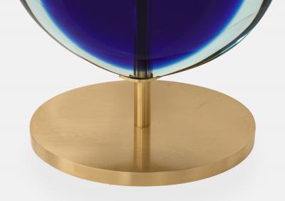 Effetto Vetro Effetto Vetro Contemporary Pair of Table Lamps in Glass and Satin Brass