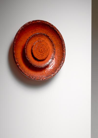 Ege Dagnaes Ege Dagn s red ceramic wall lamp Denmark 1960s
