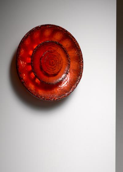 Ege Dagnaes Ege Dagn s red ceramic wall lamp Denmark 1960s
