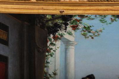 Egisto Sarri Pompeian Scene Oil on Canvas