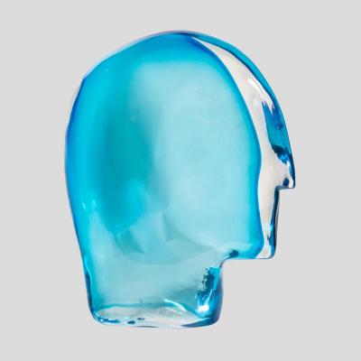 Ego One of a kind Head glass sculpture by Ursula Huber
