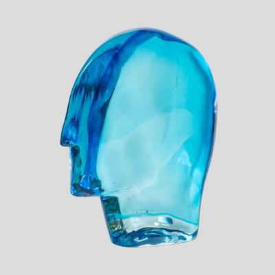 Ego One of a kind Head glass sculpture by Ursula Huber