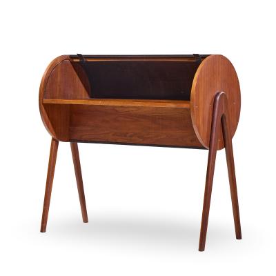 Egon Ostergaard Egon stergaard Style Danish Teak Tambour Door Roll Top Desk