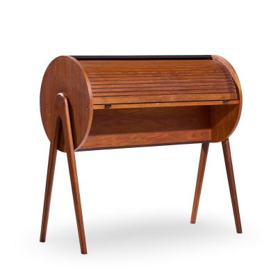 Egon Ostergaard Egon stergaard Style Danish Teak Tambour Door Roll Top Desk