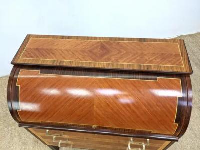 Egon Ostergaard Rare Egon Ostergaard Swedish Roll Top Secretary Desk Bookmatched Teak Rosewood