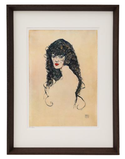 Egon Schiele Egon Schiele 1890 1918 Black haired Woman Lithograph